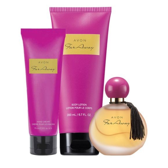 Set of 3 AVON FAR AWAY Fragrance, Body lotion & Hand cream - Picture 2 of 2